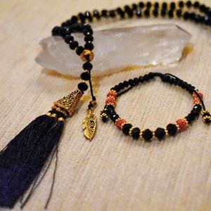 Balinese Mala necklace with bracelet